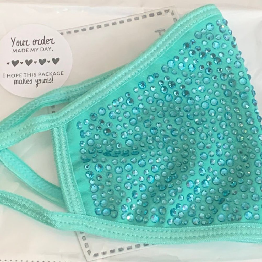Super Sparkly Bling Rhinestone Face Masks
